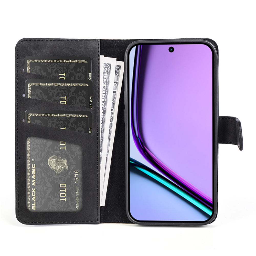 For Realme C67 4G Color Splicing Case Leather Phone Cover with Wallet Card Slots For Realme C67 4G Color Splicing Case Leather Phone Cover with Wallet Card Slots